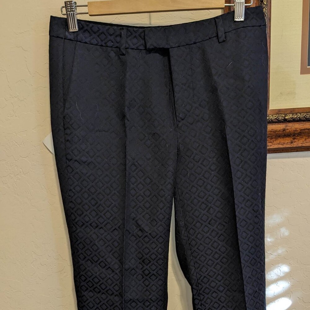 8 by yoox poly blend diamond print pants NWT EU size 40 US 8-10